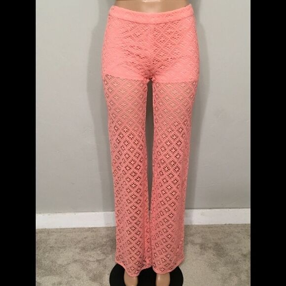 New Trina Turk Andria sheer crochet pant. - Picture 5 of 10